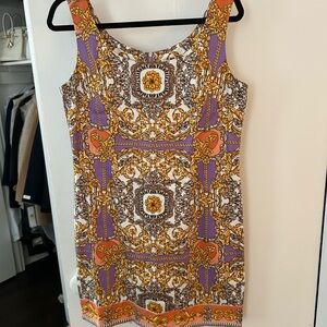Laundry by Design Purple, Orange, and Gold Mini Dress